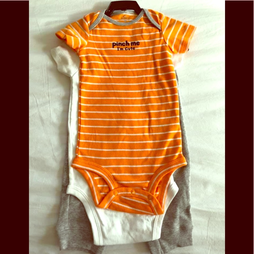 Carters 18 months - (2) onesies and (1) pant set